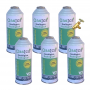 6 flessen gas Gasica V2 226Gr + alternatief ventiel R22, R32, R407C, R410A Freeze
