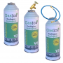 3 flessen Gasica V2 226Gr gas + ventiel + slang alternatief R22, R32, R407C, R410A Freeze