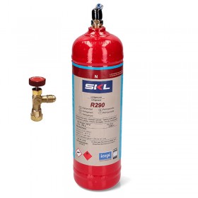 1 Bouteille De Gaz Réfrigérant R290 + 370Gr De Propane Organique Valve Freeze