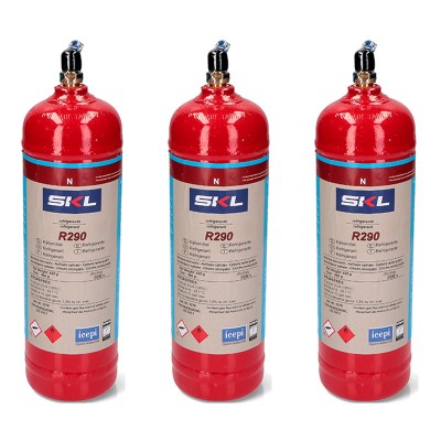 3 Botellas Gas Refrigerante R290 370Gr Propano Freeze Organico