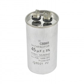 Condensador 45µf 450v Trabajo Aire Acondicionado Metalico Standard