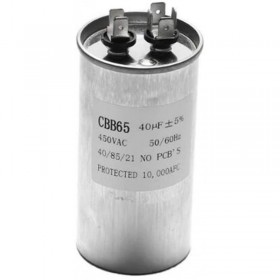 Condensador 40µf 450v Trabajo Aire Acondicionado Metalico Standard