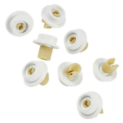 Kit Rueda Lavavajillas Compatible con Zanussi 50279059005 8 Pcs Blanco