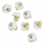 Kit Rueda Lavavajillas Compatible con Zanussi 50279059005 8 Pcs Blanco