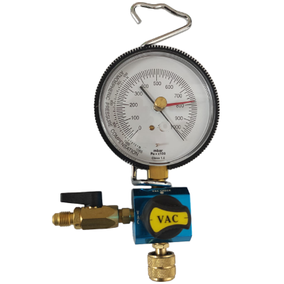 Analog Vacuum Gauge Ball Test Leakage Valve Radial Connection 1/8