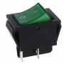 Interruttore bipolare luminoso verde 16A 30x22mm Standard