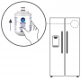 Filtro Agua Frigo compatible con Beko compatible con Smeg compatible con Whirlpool compatible con Teka 4346610101 Ukf7003 4801