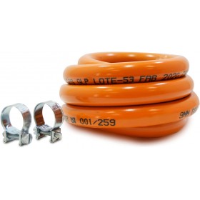 Kit Manguera GLP Baja Presion y Abrazaderas Domestico Homologado