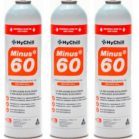 3 Bouteilles De Gaz Moins 60 350Gr Substitut R32, R410A Congélation Biologique