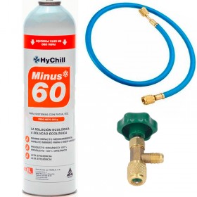 1 Bouteille De Gaz Moins 60 350Gr + Valve + Tuyau De Remplacement R32, R410A Freeze Organic