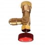 Valvula Envase Desechable R32 R290 Grifo Botella Rosca Izquierda 1/2 x 1/4