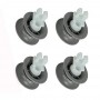 Kit 4 Ruedas Lavavajillas Compatible con Bosch 611666