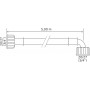Wassereinlassrohr 1,5 M Standard-Kunststoffmutter