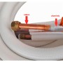 Bitubo Cuivre Isolé 1/4 - 3/8 Cuivre Alumin 3 Mts Avec Accessoires