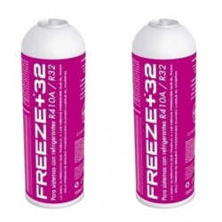 2 Botellas Gas Refrigerante Freeze Organico +R32 350Gr Sustituto R32, R410A