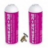 2 Botellas Gas Ecologico Refrigerante Freeze Organico +R32 350Gr + Valvula Sustituto R32, R410A