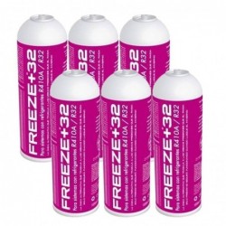 6 Botellas Gas Refrigerante Freeze Organico +R32 350Gr Sustituto R32, R410A