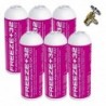 6 Botellas Gas Refrigerante Freeze Organico +32 350Gr + Valvula Alternativa R32, R410A