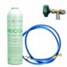 1 Flacone Di Gas Refrigerante R600A + Tubo + Valvola 420Gr Isobutano Congelamento