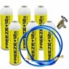 6 Botellas Gas Refrigerante Freeze +12a 420Gr + Valvula + Manguera Organico Alternativo R12, R134A
