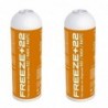 2 Botellas Gas Refrigerante Freeze +R22 400Gr Organico Sustituto R22, R404, R407C