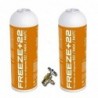 2 Botellas Gas Refrigerante Freeze +22 400Gr + Valvula Alternativo R22, R404, R407C