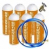 6 Flaschen Kältemittel Gefriergas +R22 400Gr + Ventil + Organischer Ersatzschlauch R22, R404, R407C
