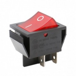 Interruptor Bipolar Luminoso Rojo 30x22mm Standard