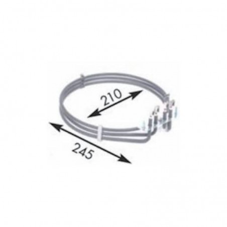 Resistencia Circular Horno Industrial 2 x1330w 230v