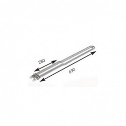 Resistencia compatible con Girbau 321018 L-690 mm + Termofusible 7200w 230v