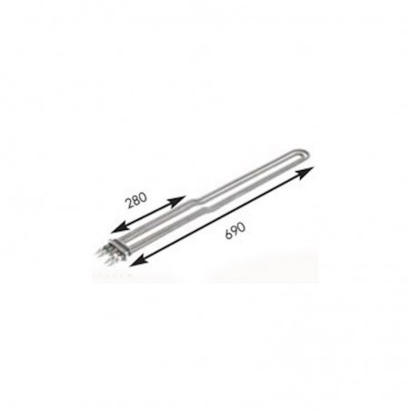 Resistencia Girbau 321018 L-690 mm + Termofusible 7200w 230v