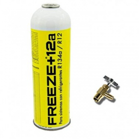 1 Bombola Di Gas Refrigerante Freeze +12A 420Gr + Valvola Di Ricambio Organico R12, R134A